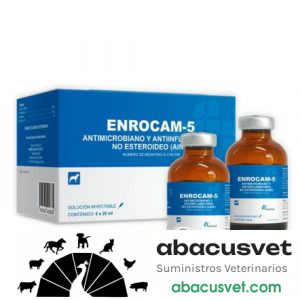 Enrocam - 5 Inyectable frasco de 25 ml - SUVET