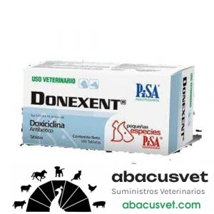 Donexent caja con 100 tabletas de 100 mg - SUVET
