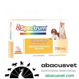 RX SPECTRUM ciprofloxacina  caja de 20 tabletas - SUVET