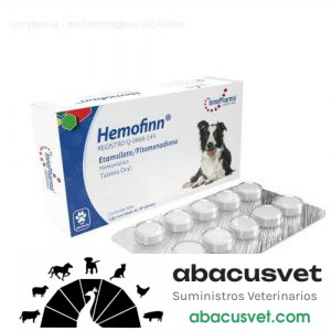 Hemofinn caja con 30 tabletas de 100 mg - SUVET