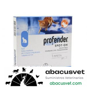 Profender CAT M 2.5 a 5 kg Sobre pedido y disponibilidad pipeta de 0.7 ml - SUVET