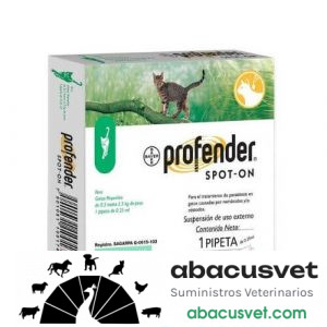 Profender CAT S 0.5 a 2.5 kg Sobre pedido y disponibilidad pipeta de 0.35 ml - SUVET