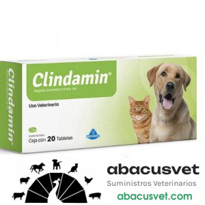 Clindamin Tabletas frasco de 20 tabs - SUVET