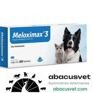 MELOXIMAX 3 caja con 30 tabletas de 3 mg - SUVET