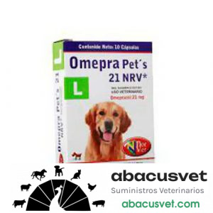 Omepra Pets 21 NVR L caja con 10 Capsulas de 21 mg - SUVET