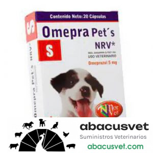 Omepra Pets NVR S caja con 20 Capsulas de 5 mg - SUVET