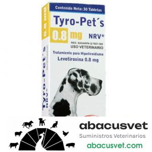 Tyropets XL NVR la venta requiere receta médica caja con 30 tabletas de 0.8 mg - SUVET
