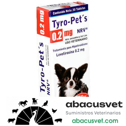 Tyropets S NVR la venta requiere receta médica caja con 30 tabletas de 0.2 mg - SUVET Tyropets S NVR la venta requiere receta médica caja con 30 tabletas de 0.2 mg - SUVET