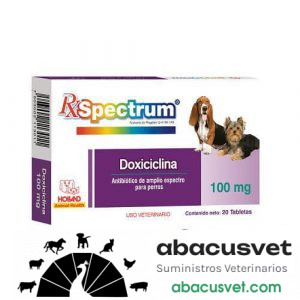 Doxiciclina caja con 30 tabletas de 100 mg - SUVET