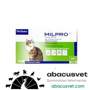 MILPRO Gato >2 Kg caja de 4 tabletas - SUVET