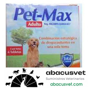 Pet Max 10 kg Adulto caja de 6 tabletas - SUVET