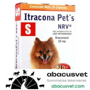 ItraconaPet´s NRV S caja con 20 Cápsulas de 25 mg - SUVET