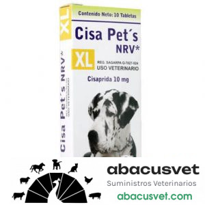 Cisa-pet’s NRV XL Cisaprida caja con 10 tabletas de 10 mg - SUVET