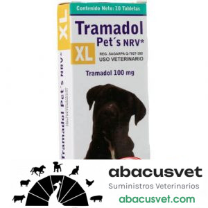 Tramadol Pet´s XL caja con 10 tabletas de 100 mg - SUVET