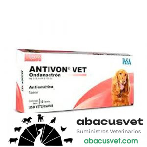 Antivon Vet  caja con 10 tabletas de 4 mg - SUVET