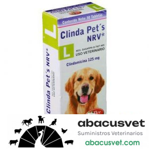 Clinda Pet´s L caja con 30 tabletas de 125 mg - SUVET