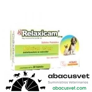 Rx Relaxicam  caja con 30 tabletas de 2.5 mg - SUVET