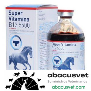 Super Vitamina B12 5500 Caballos de Carreras frasco de 100 ml - SUVET